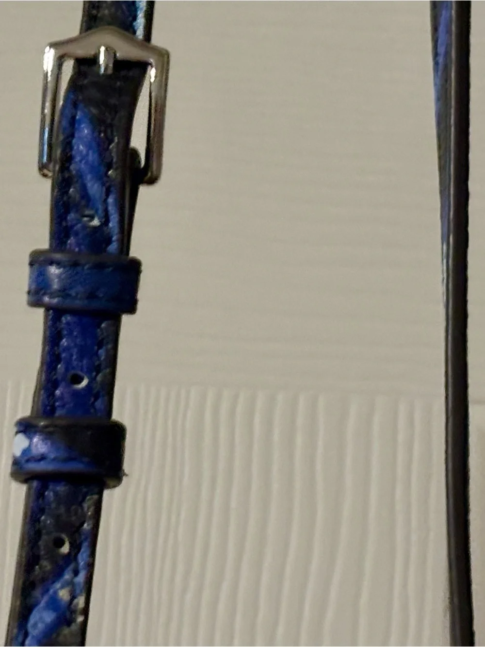 Aimee Kestenberg Blue and Black Zebra Print Leather CrossbodyTamitha